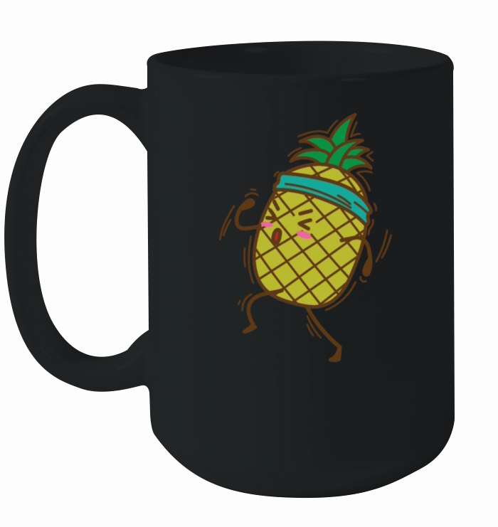 Pineapple goes jogging or running sweet Fruit Ceramic Mug