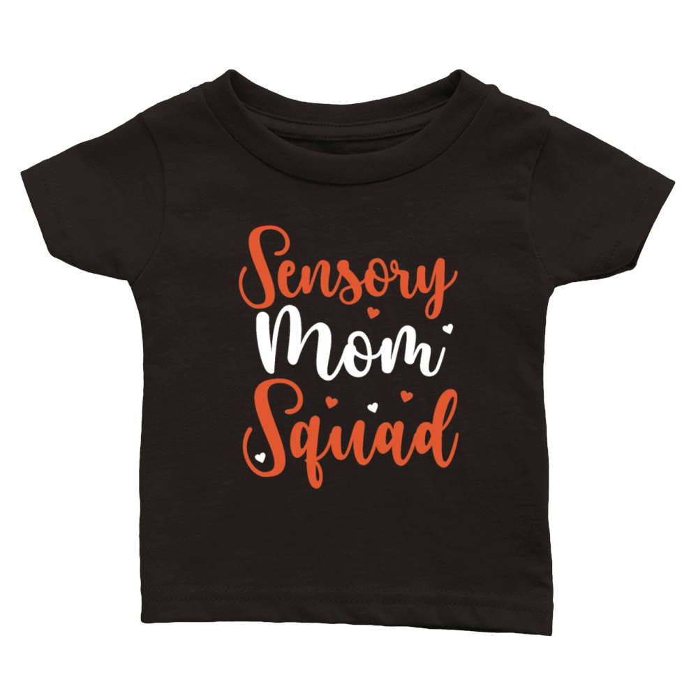 Sensory Processing Disorder Sensory Mom Squad Classic Baby Crewneck T-shirt