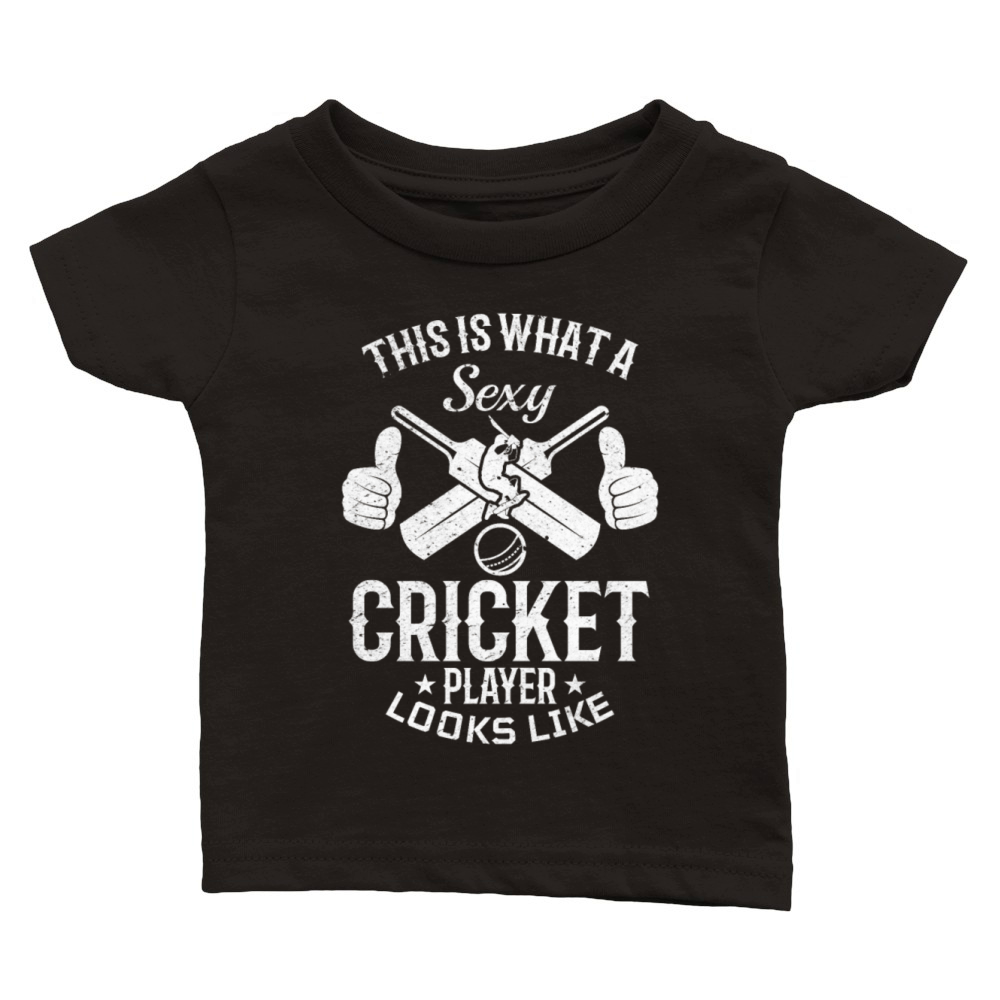 This is what a sexy Cricket player looks like - Cr Classic Baby Crewneck T-shirt