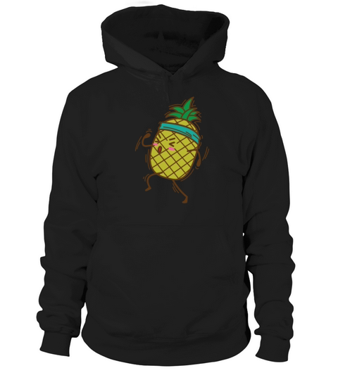Pineapple goes jogging or running sweet Fruit Hoodie Unisex