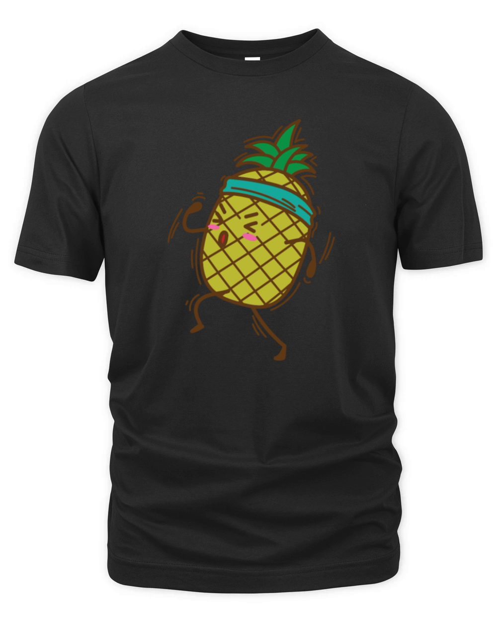 Pineapple goes jogging or running sweet Fruit Organic Unisex T-shirt