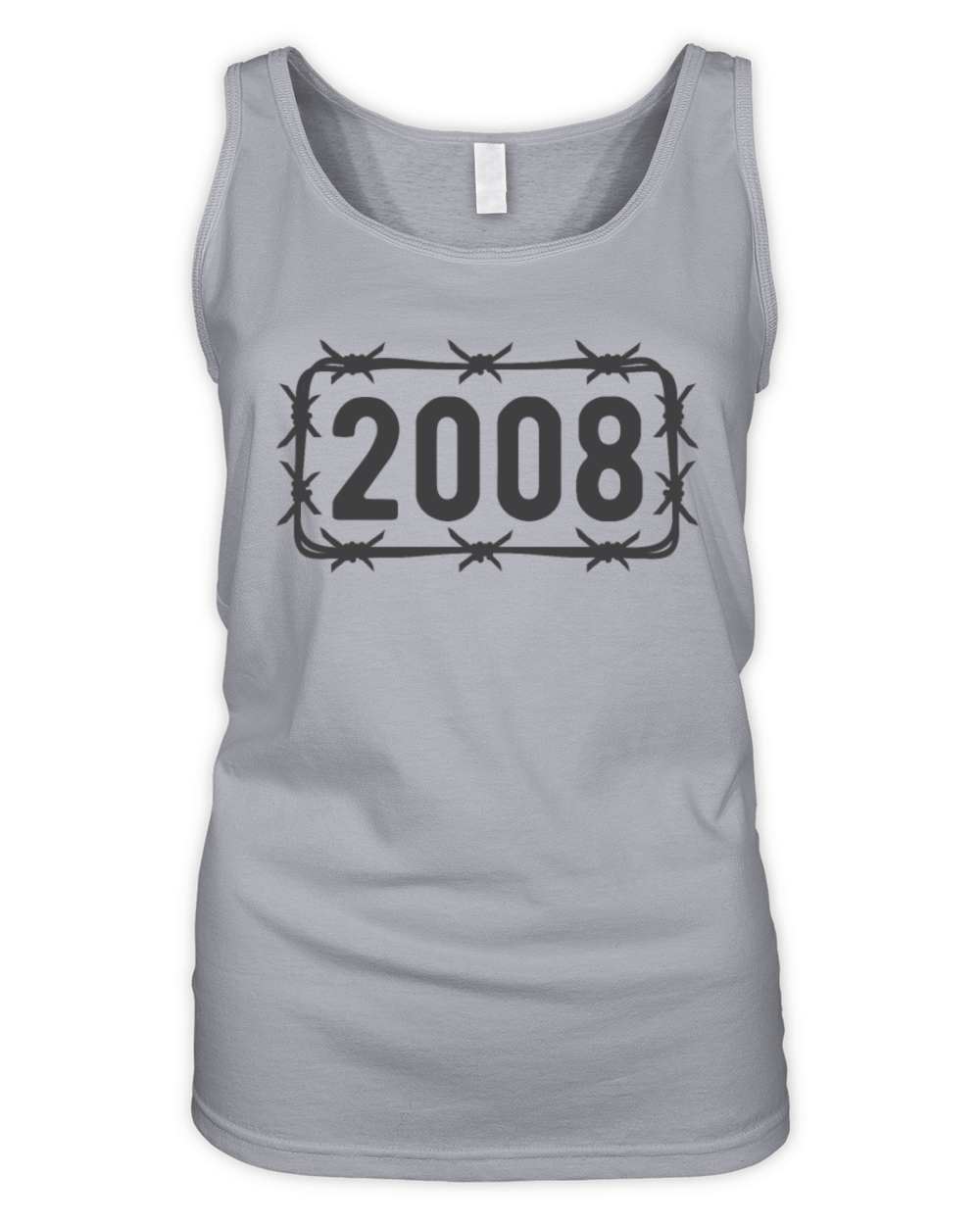 Birthday Vintage 2008 Barbed Wire Organic Women's Tank Top