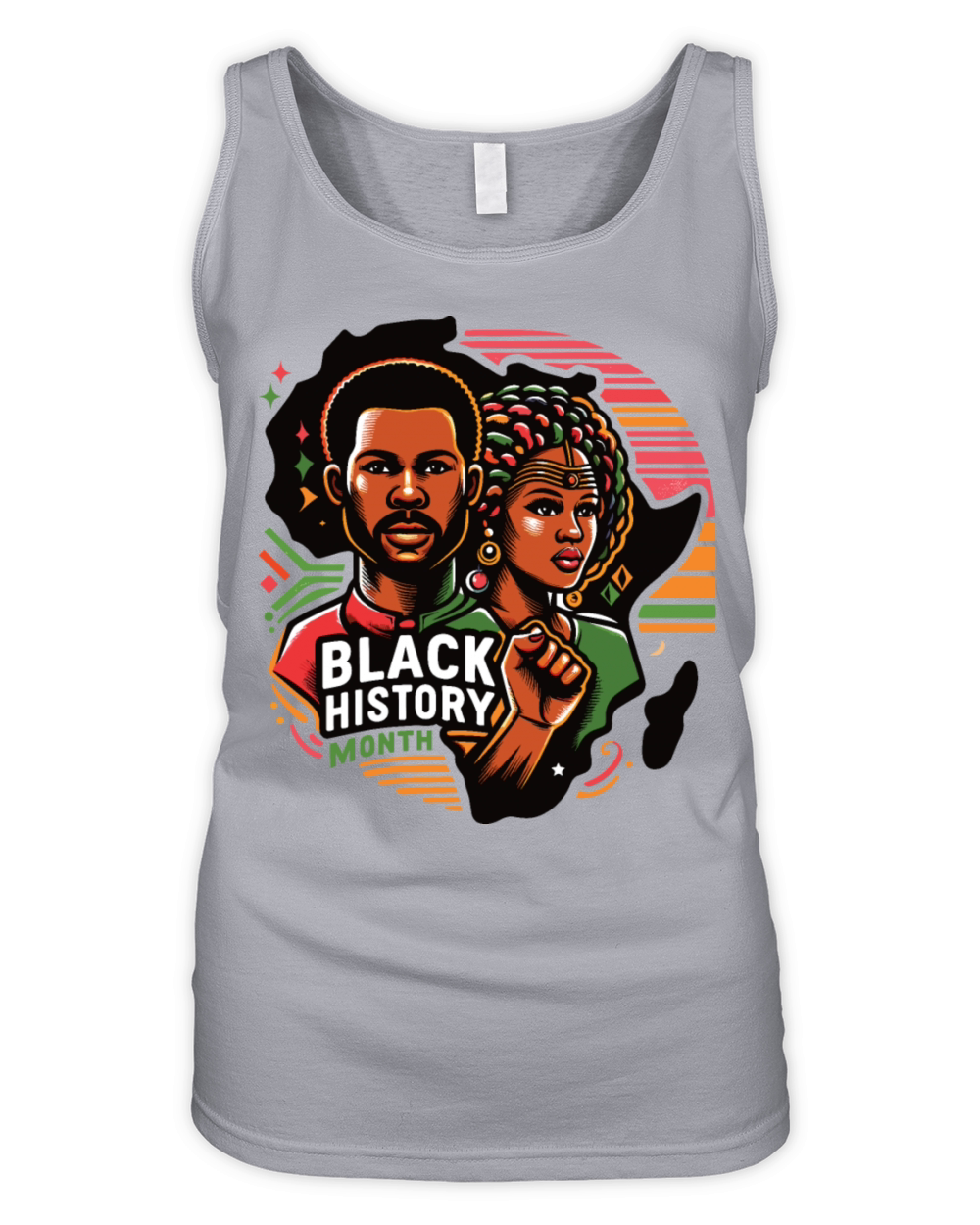 Black History Month - African Rhythms Organic Women's Tank Top