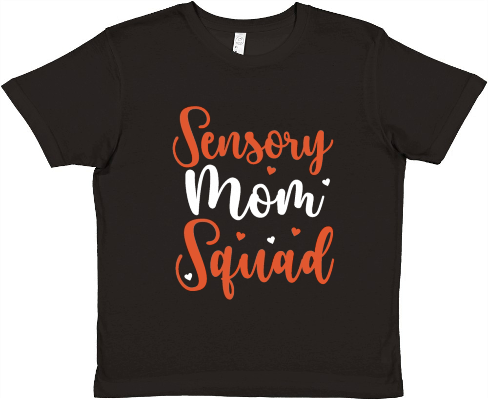 Sensory Processing Disorder Sensory Mom Squad Premium Kids Crewneck T-shirt