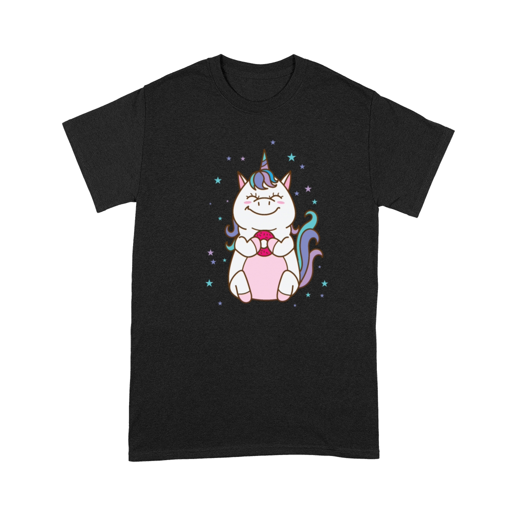 Fantasy Horse Unicorn eating a Donut Premium T-shirt