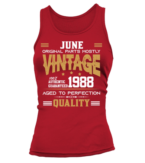 Vintage Aged To Perfection June 1988 Tank top Woman