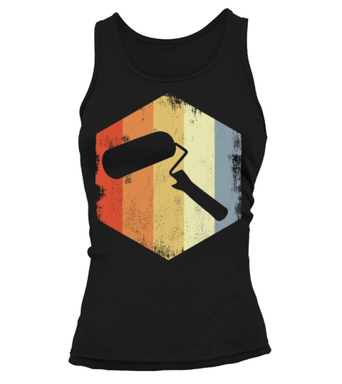 Vintage Painting Roller Drawing Tank top Woman
