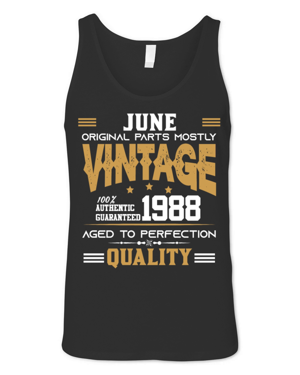 Vintage Aged To Perfection June 1988 Unisex Jersey Tank