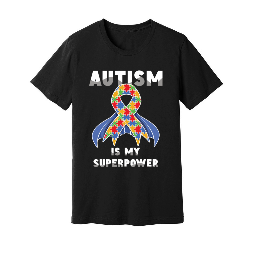 Autism Is My Superpower Autism Awareness Unisex Jersey Tee