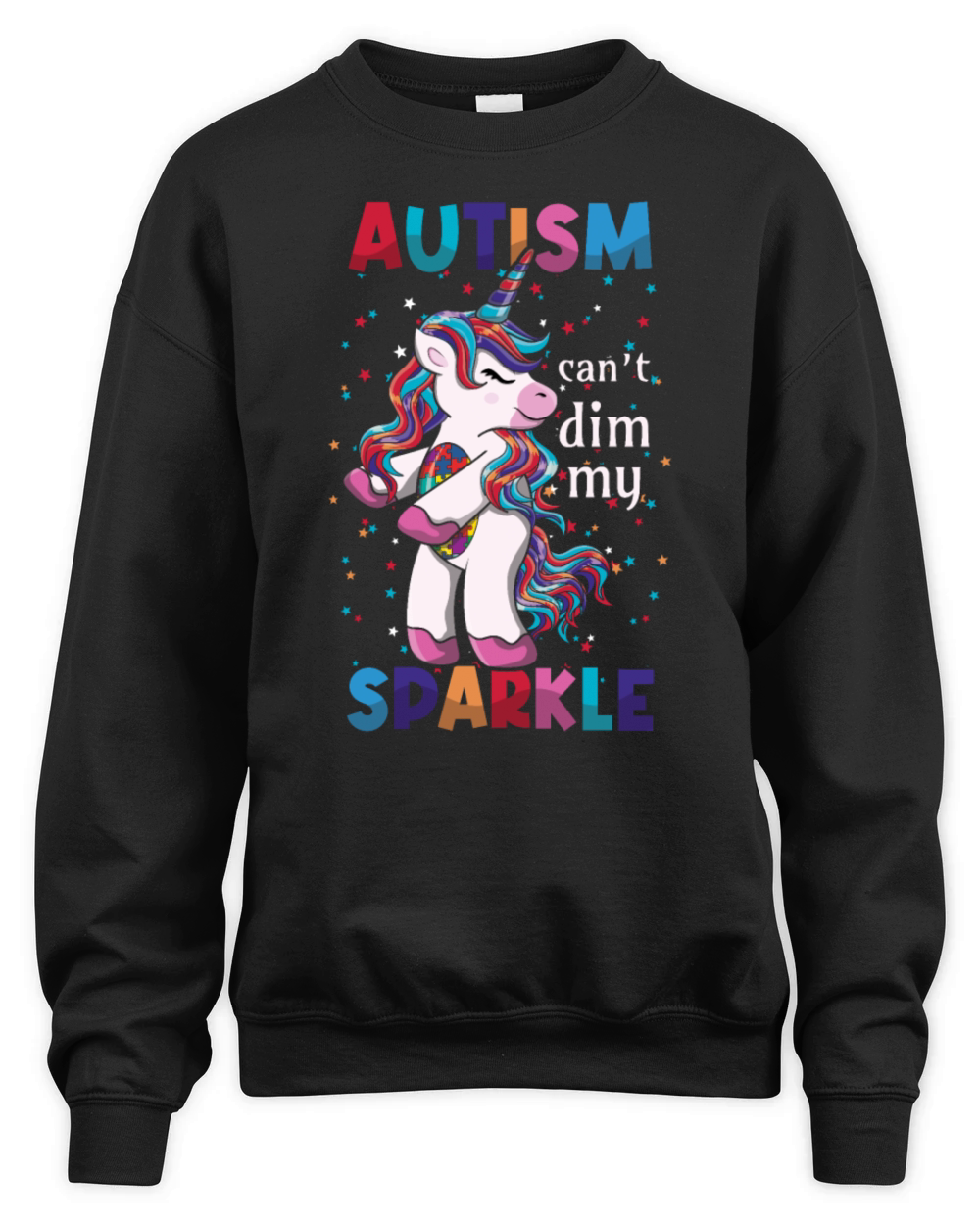Autism Cant Dim My Sparkle Autism Awareness Unisex Premium Crewneck Sweatshirt
