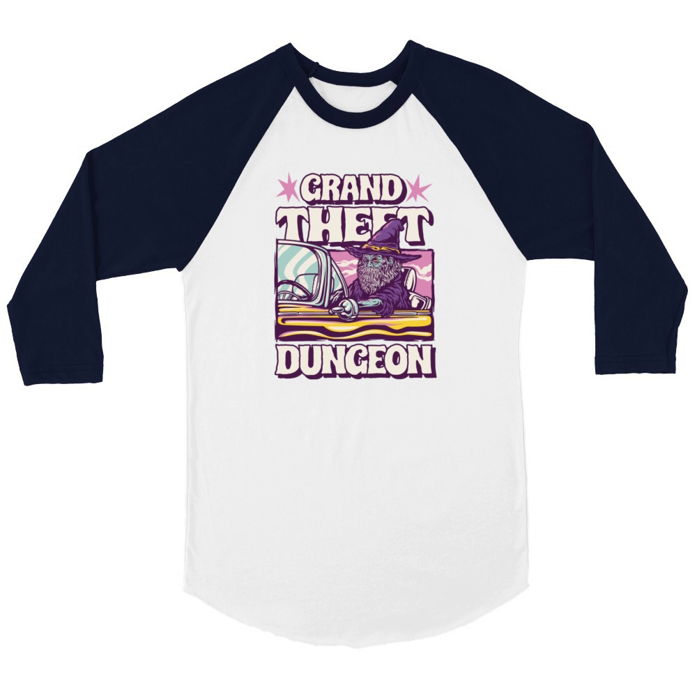 Grand Theft Dungeon Unisex ¾ sleeve Raglan T-shirt