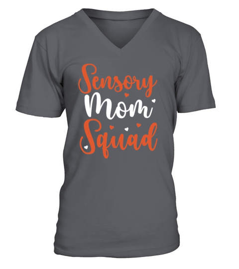 Sensory Processing Disorder Sensory Mom Squad V-Neck T-shirt
