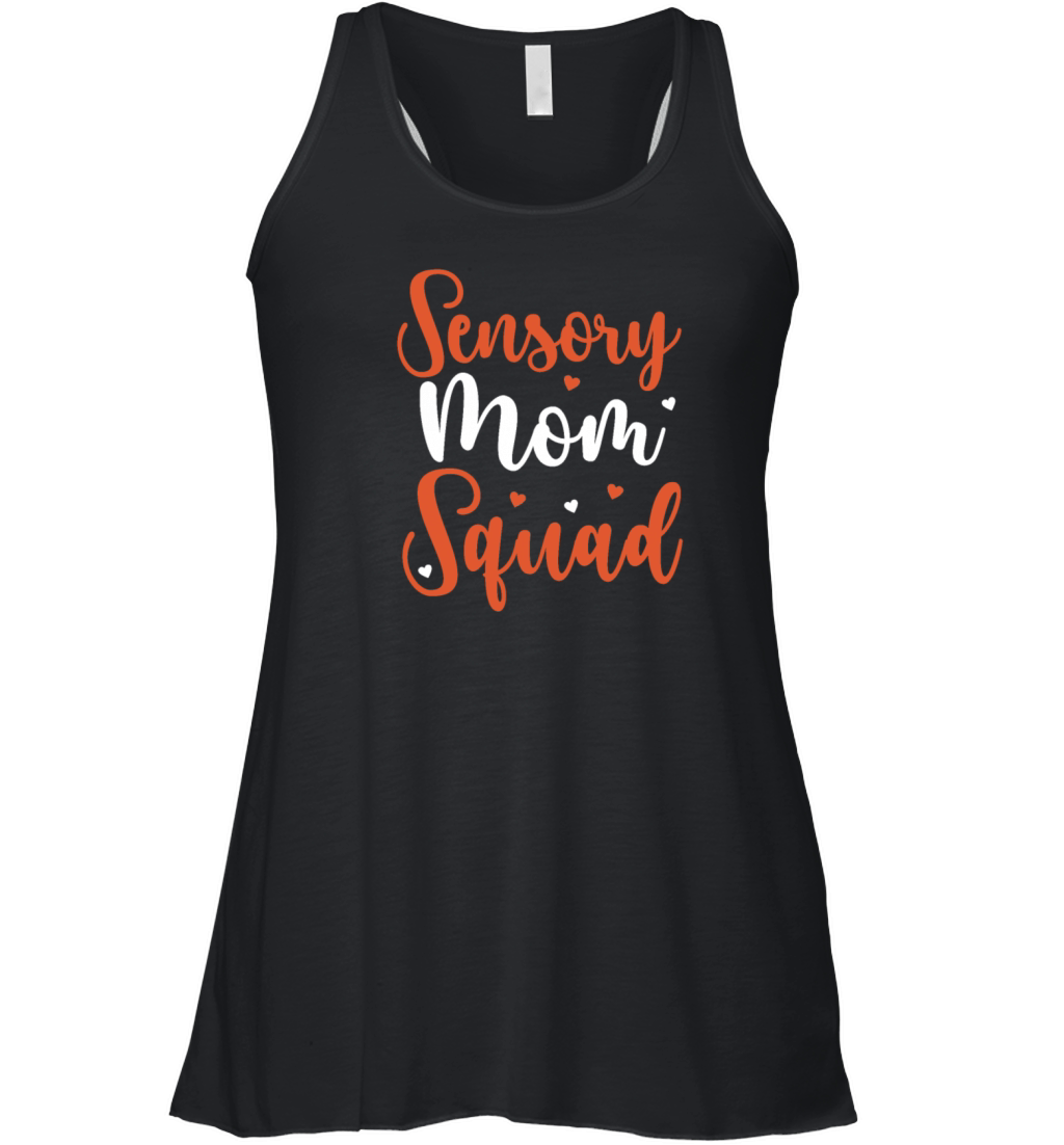 Sensory Processing Disorder Sensory Mom Squad Women's Flowy Tank Top