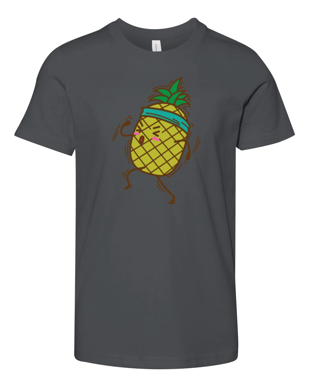 Pineapple goes jogging or running sweet Fruit Youth Unisex Jersey Tee
