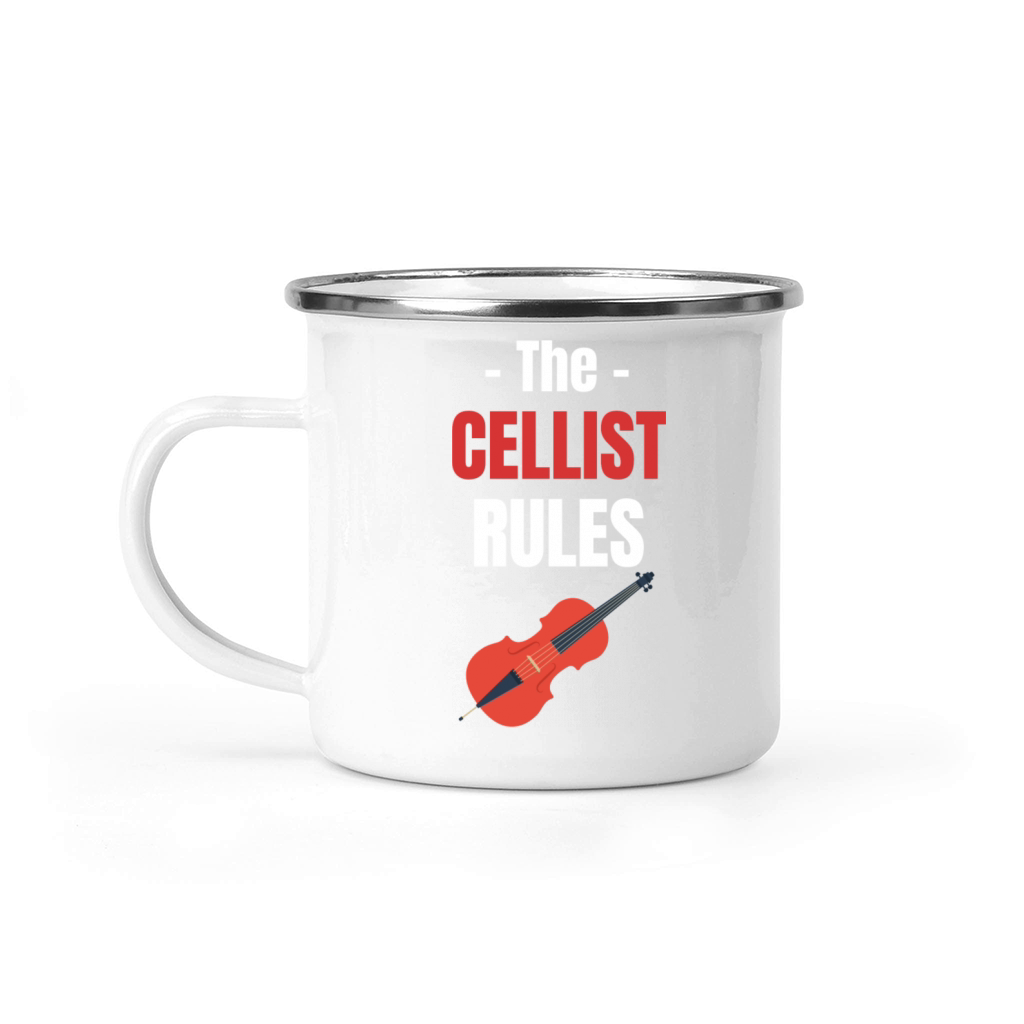 The Cellist Rules Musical Orchestra Guitarist Camping Mug
