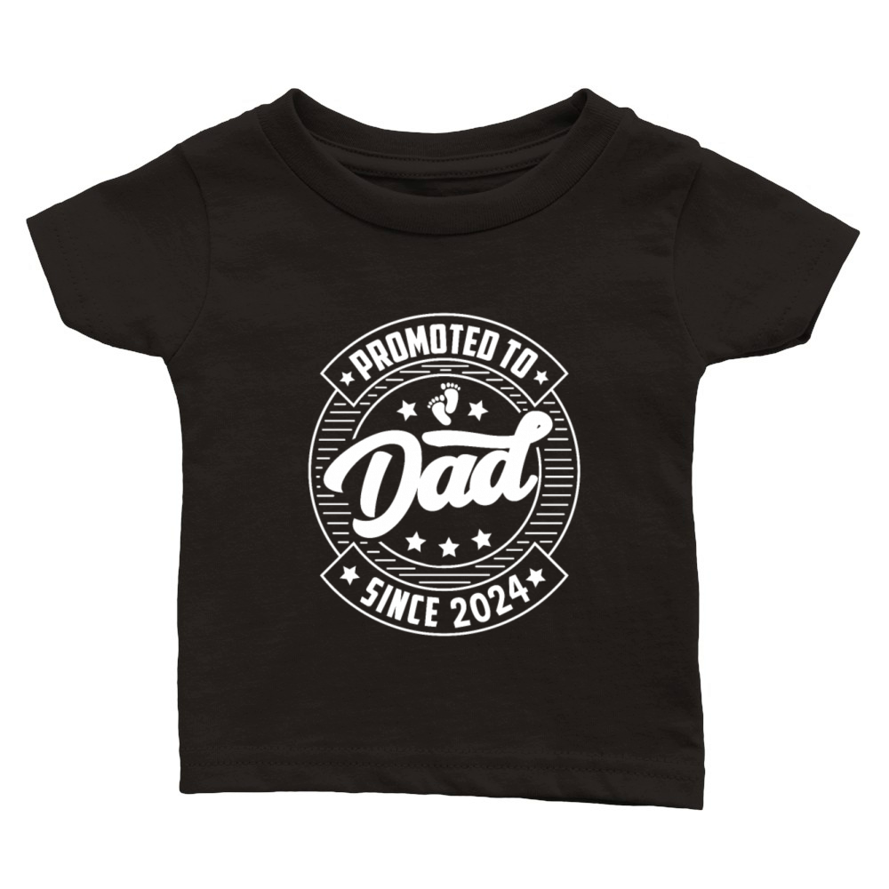 Dad 2024 Quotes for Birth of Son Daughter Classic Baby Crewneck T-shirt