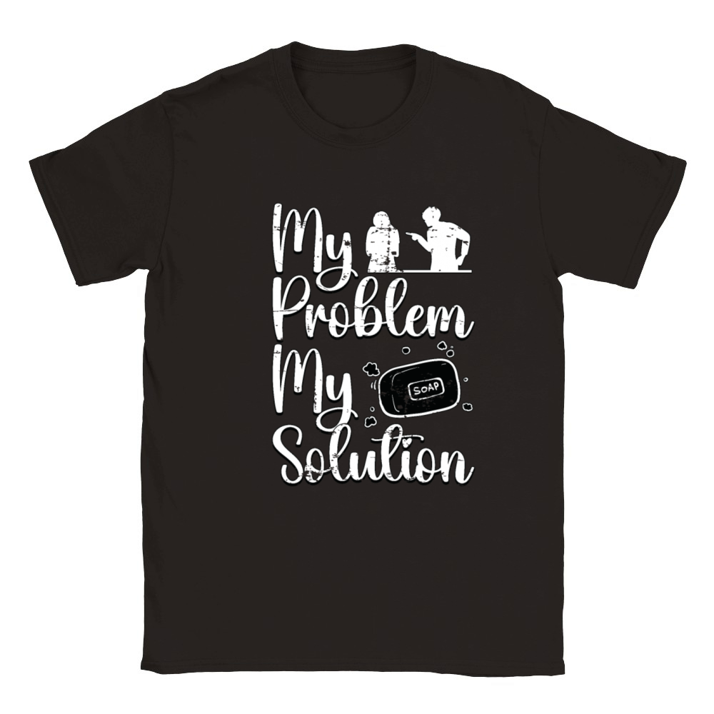 Soapmaker My Problem My Solution Pictogram Mom Dad Classic Kids Crewneck T-shirt