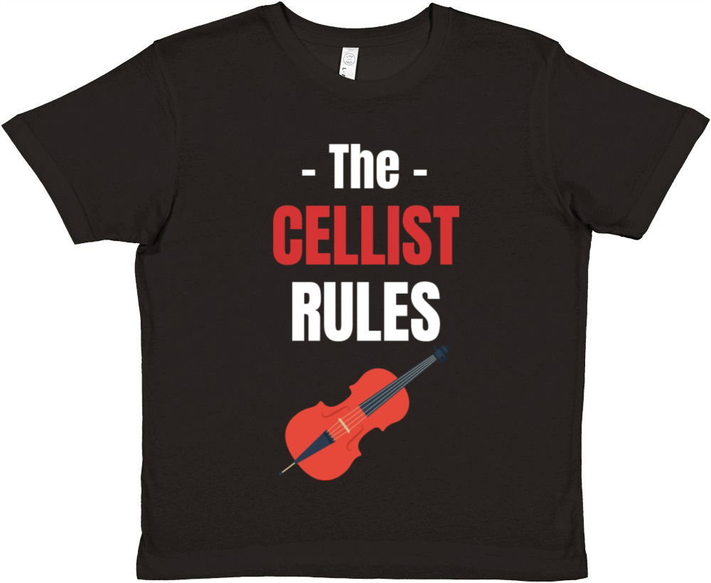 The Cellist Rules Musical Orchestra Guitarist Premium Kids Crewneck T-shirt