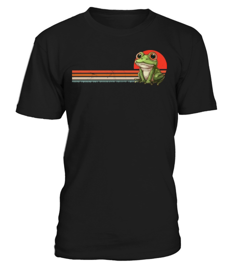 Vintage Frog Sunset Aesthetic Frog T-Shirt Unisex