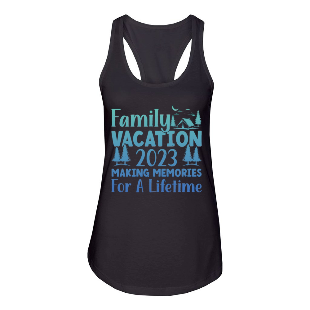 Summer Family Vacation Making Memories Women's Racerback Tank