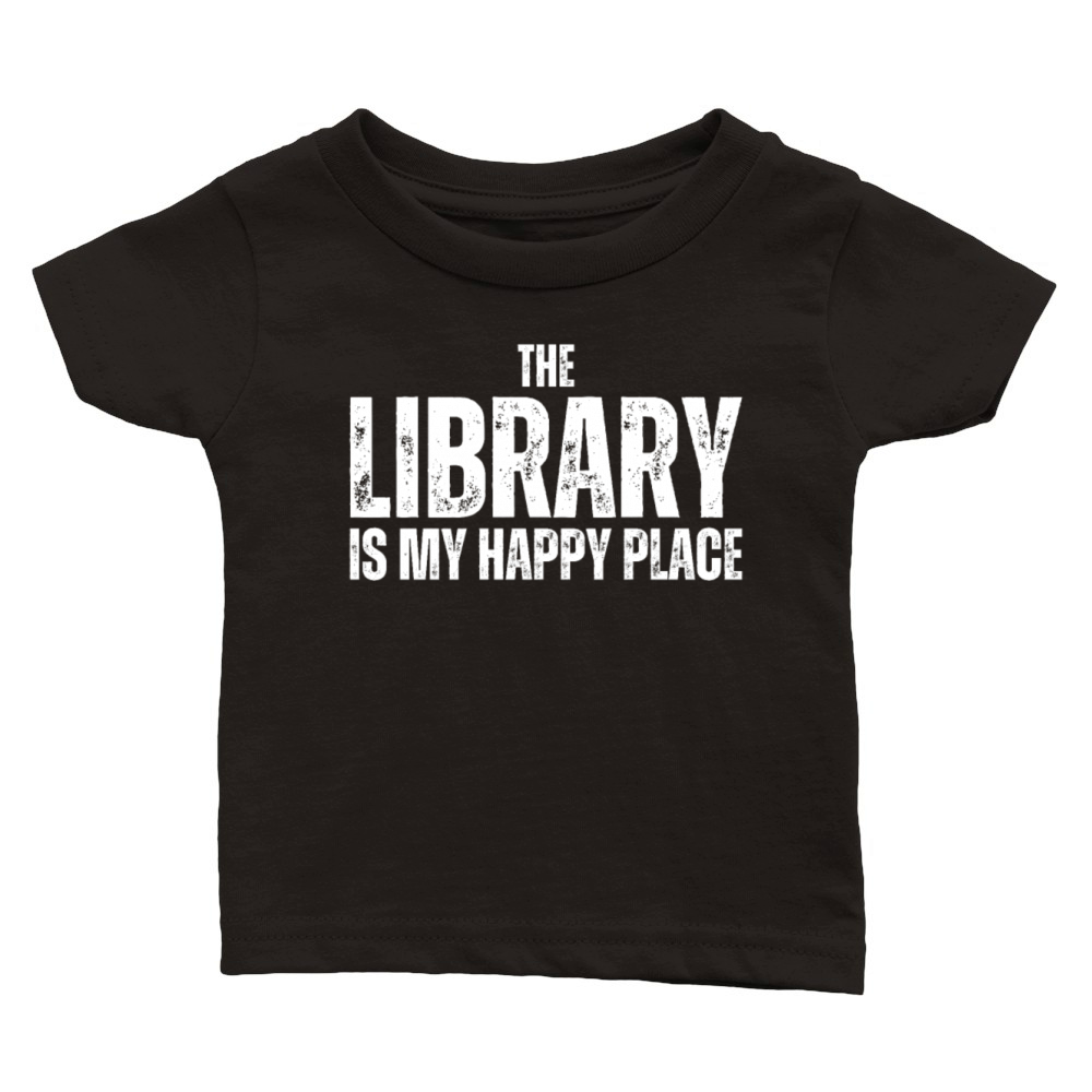 Library Book Lover Reading Bookworm Classic Baby Crewneck T-shirt