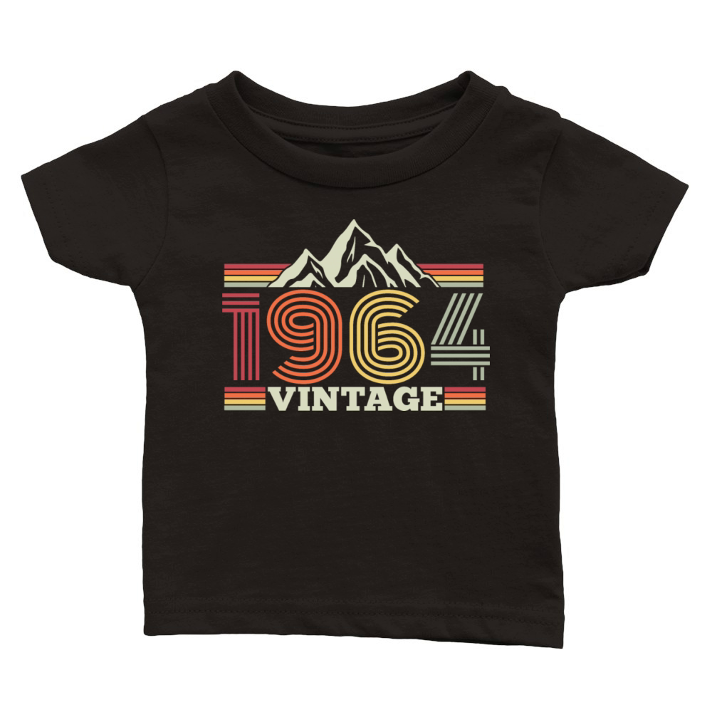 Vintage 1964 Birthday Hiking Mountains Climbing Classic Baby Crewneck T-shirt