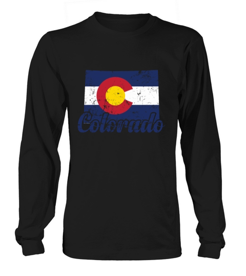 Colorado State Outline Map USA Long sleeved Unisex