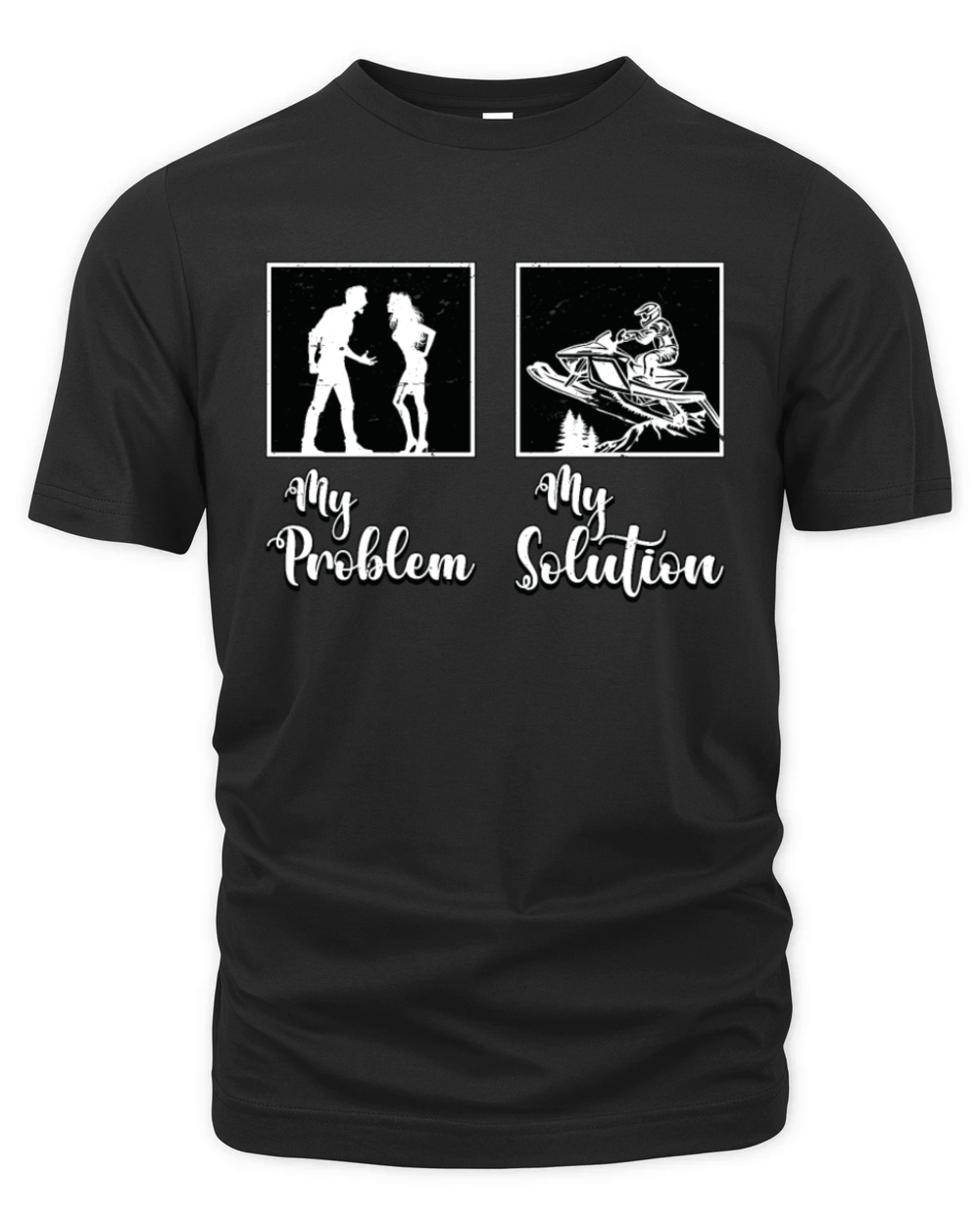 Snowmobile Racing My Problem My Pictogram Mom Dad Organic Unisex T-shirt