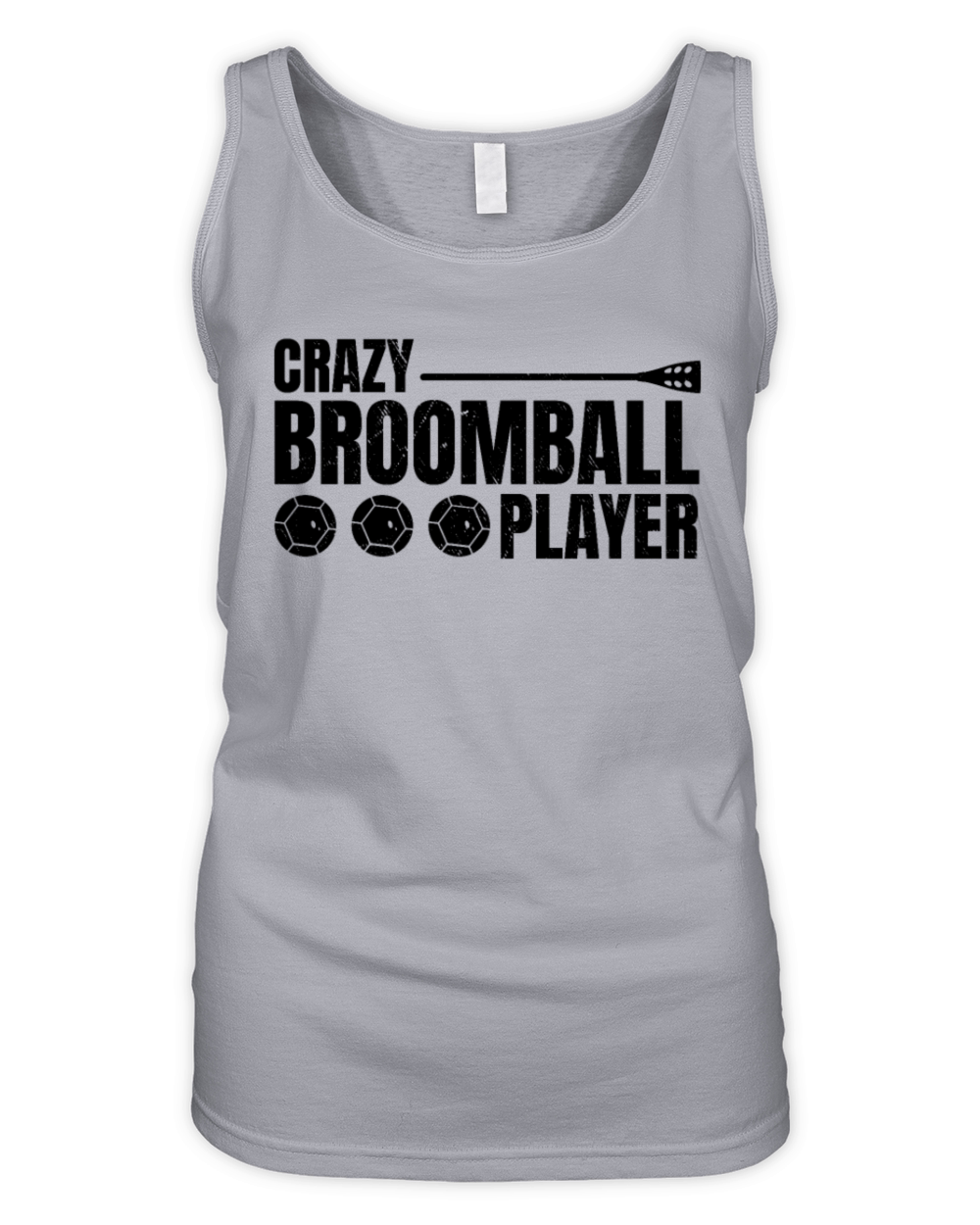 Broomball Sport Broomball - Crazy Broomball Player Organic Women's Tank Top