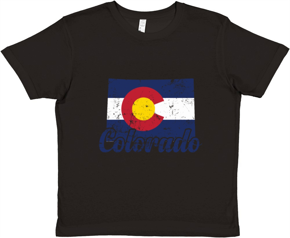 Colorado State Outline Map USA Premium Kids Crewneck T-shirt