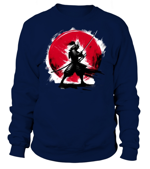 Japanese Samurai Silhouette Vintage Fighter Retro Sweatshirt Unisex