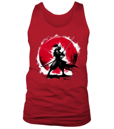 Japanese Samurai Silhouette Vintage Fighter Retro Tank Top Unisex