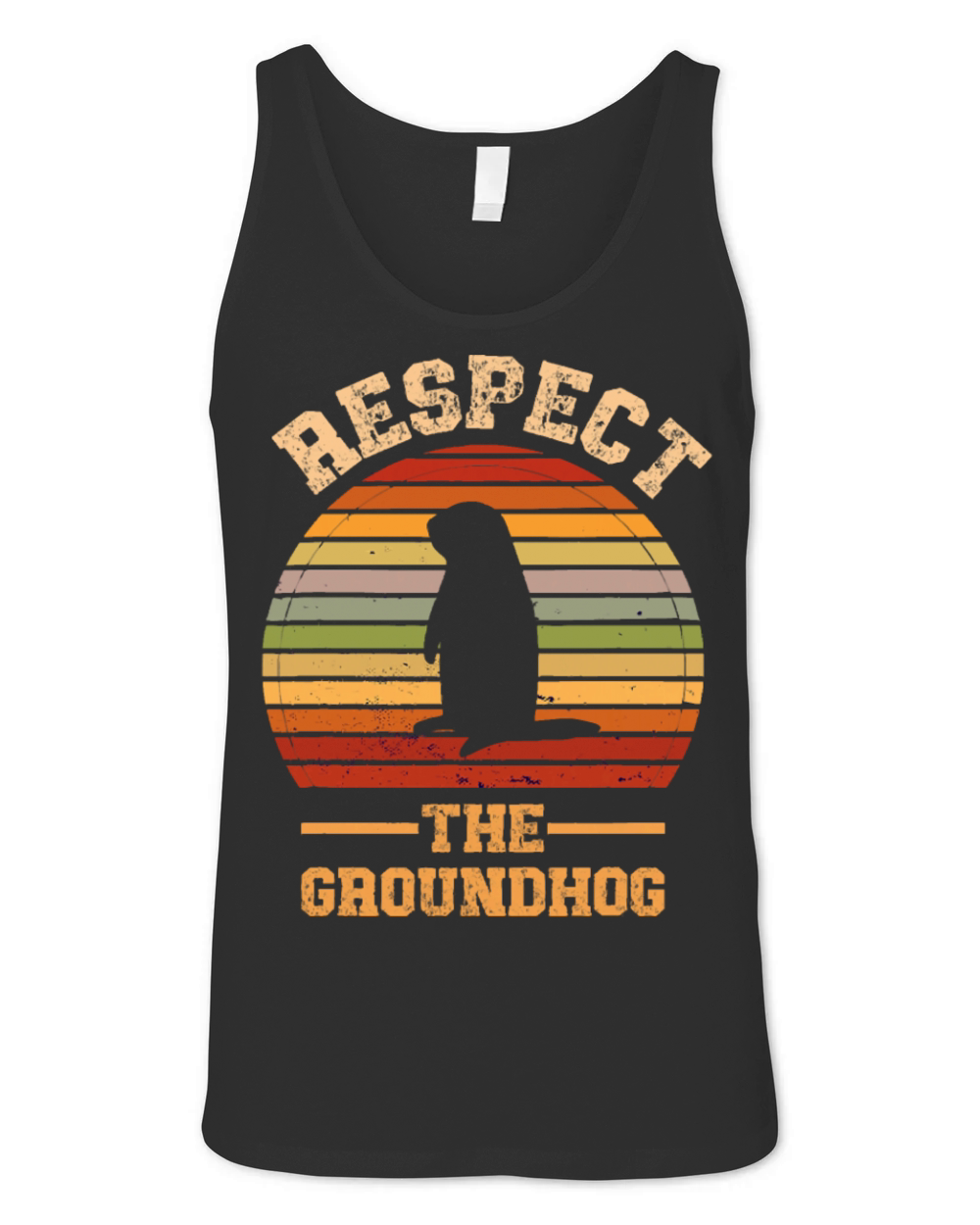 Retro Vintage Respect The Groundhog Holiday Unisex Jersey Tank