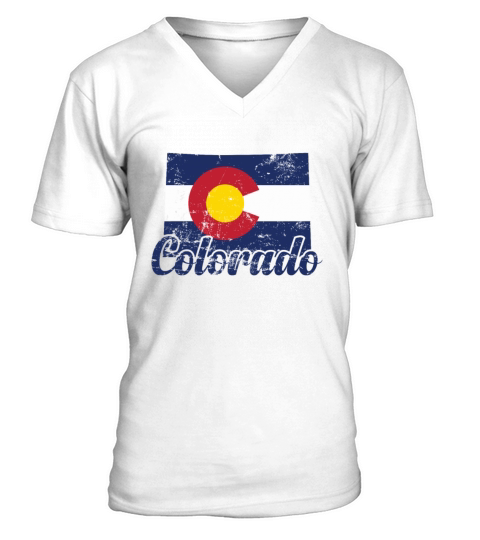 Colorado State Outline Map USA V-Neck T-shirt
