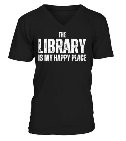 Library Book Lover Reading Bookworm V-Neck T-shirt