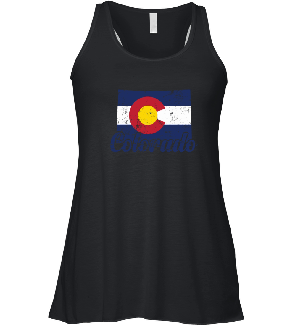 Colorado State Outline Map USA Women's Flowy Tank Top