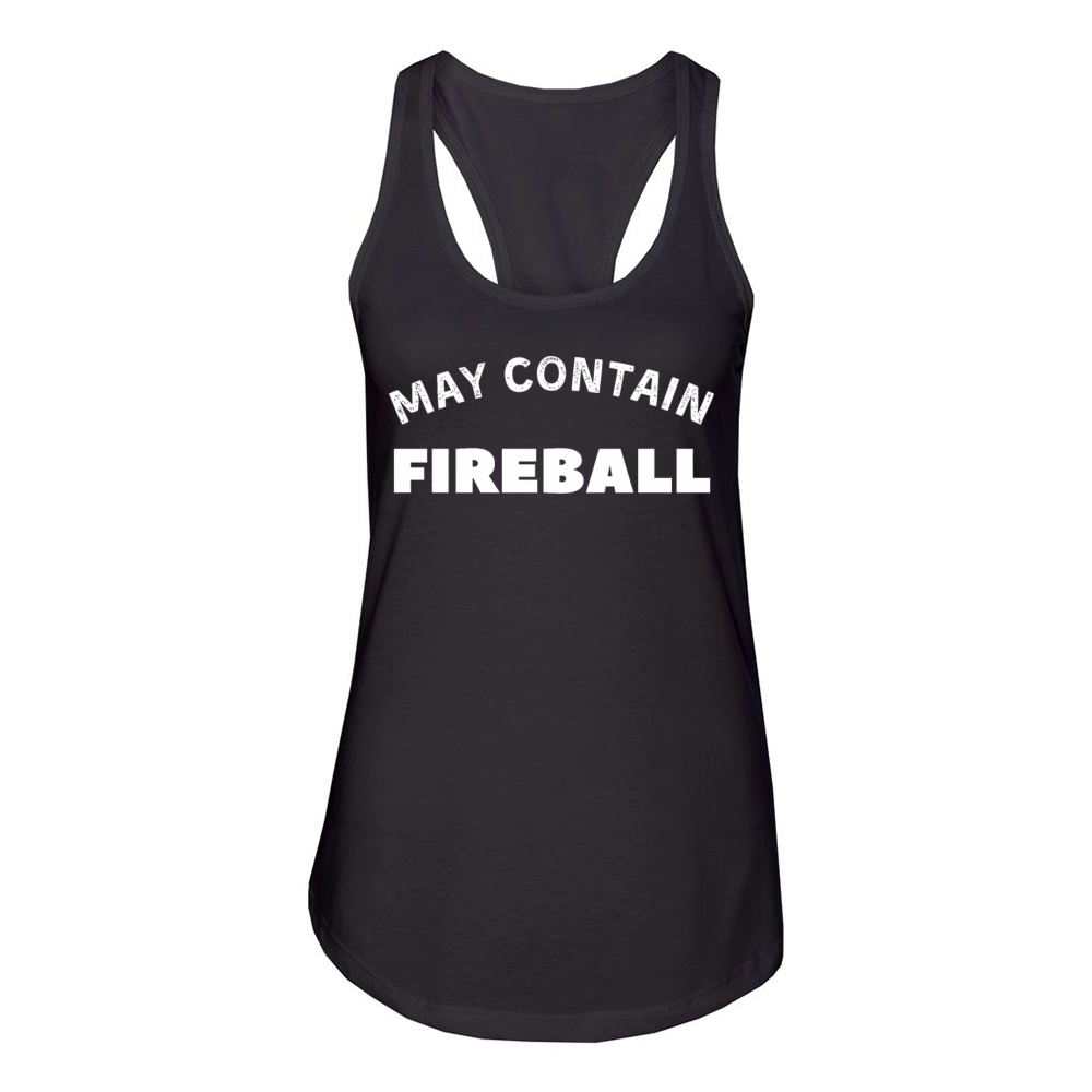 May Contain Fireball vintage Drinker Women's Racerback Tank