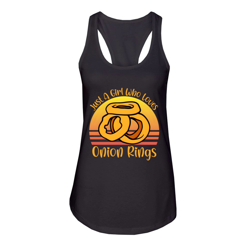 Onion Ring Just A Who Loves Onion Rings Women's Racerback Tank