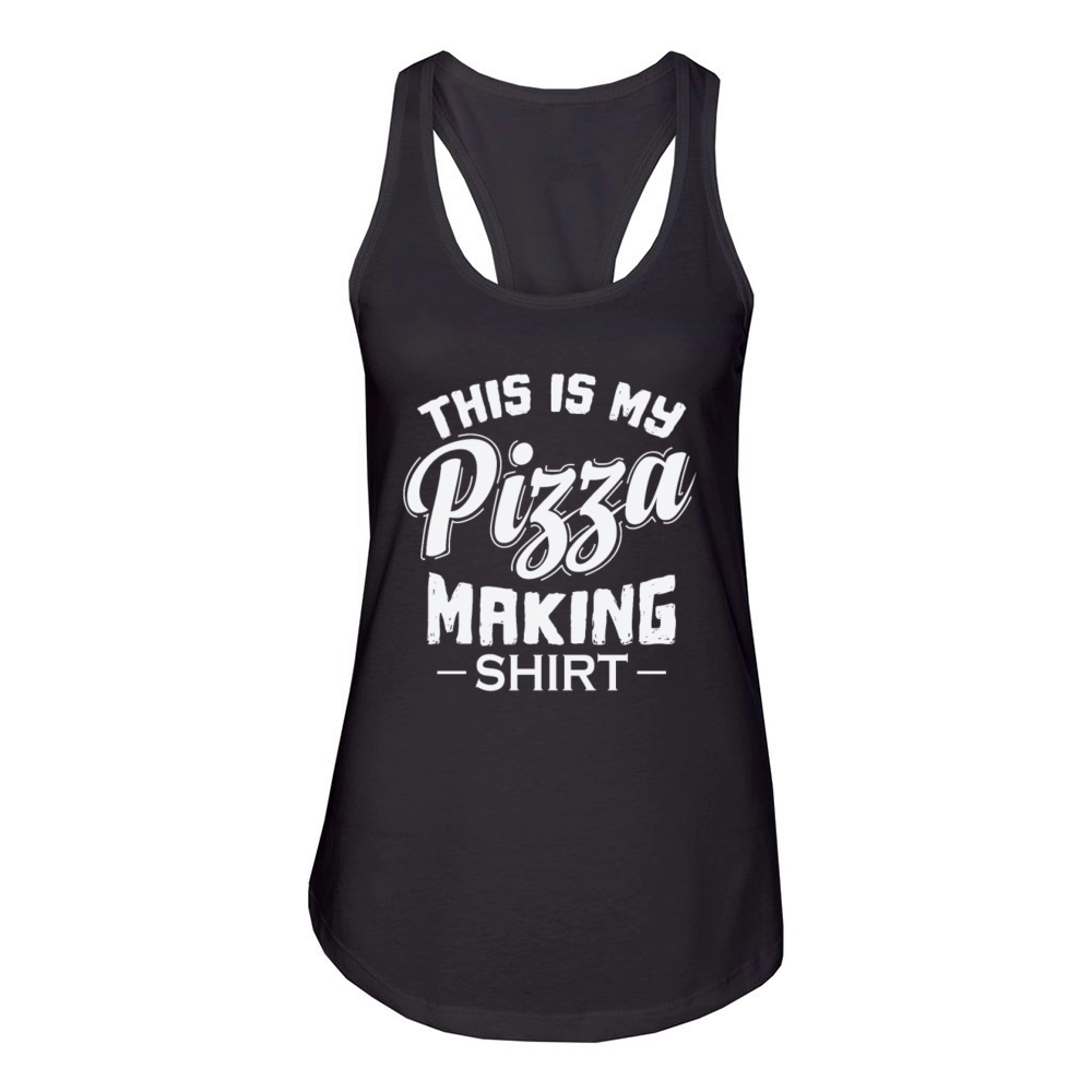 This is My Pizza Making Tea Fast Food Women's Racerback Tank