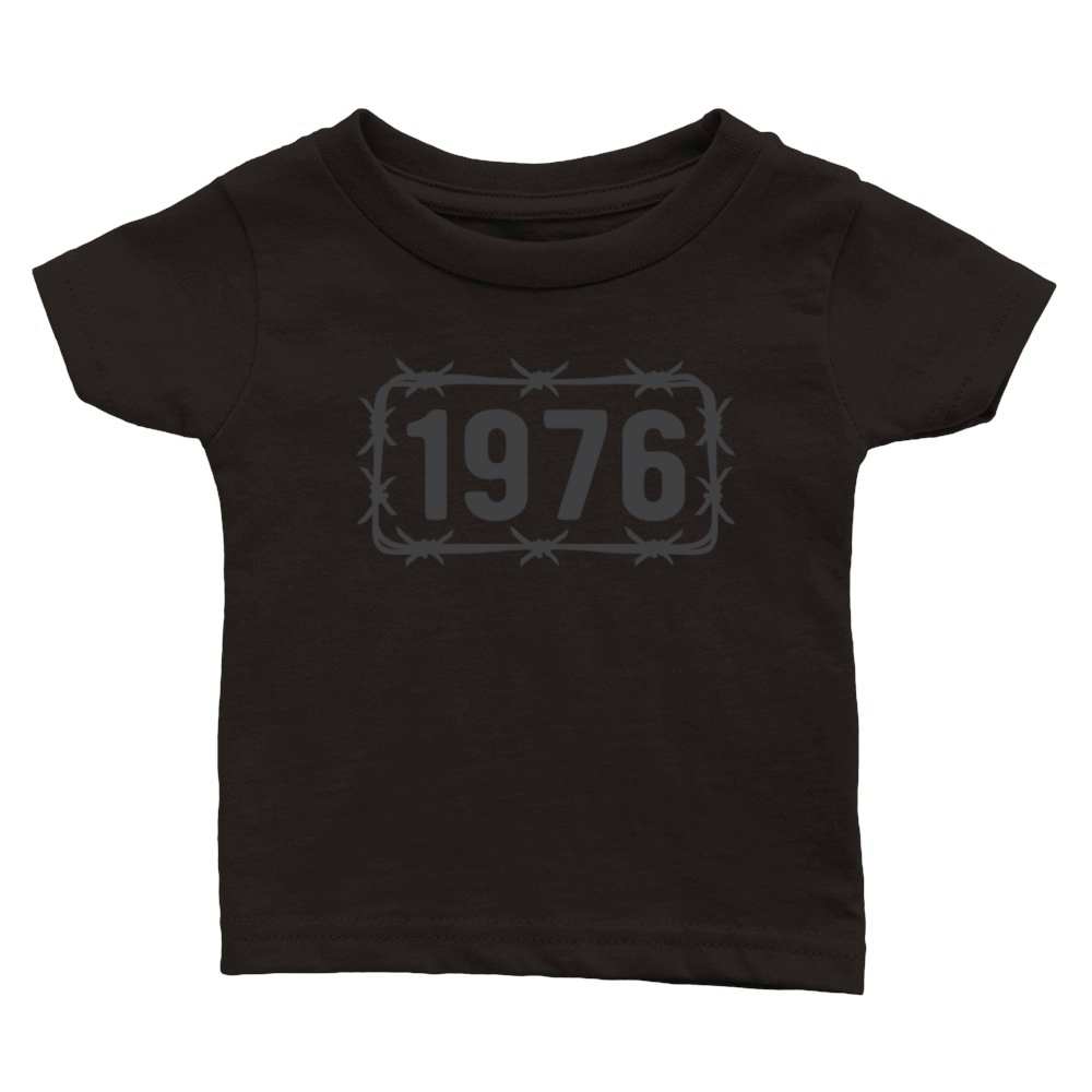 Birthday Vintage 1976 Barbed Wire Classic Baby Crewneck T-shirt