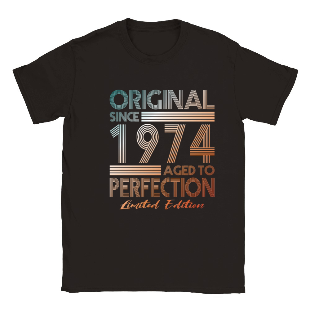 50th birthday vintage 1974 original since 1974 Classic Kids Crewneck T-shirt