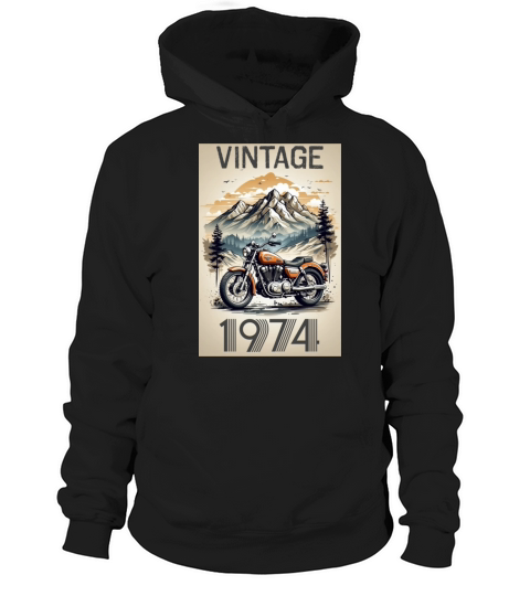 vintage 1974 hiking classic motorcycle racing Hoodie Unisex