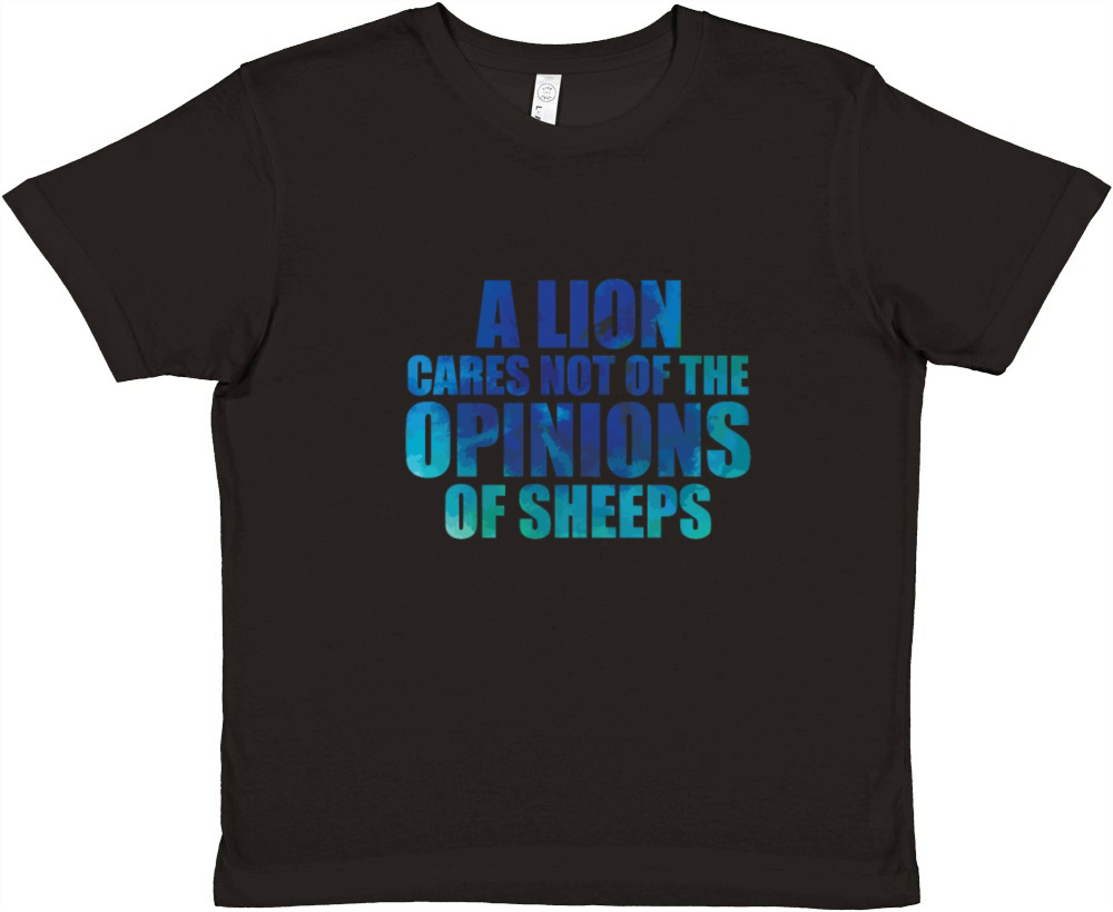 A Lion cares not of the Opinions of Sheeps Premium Kids Crewneck T-shirt