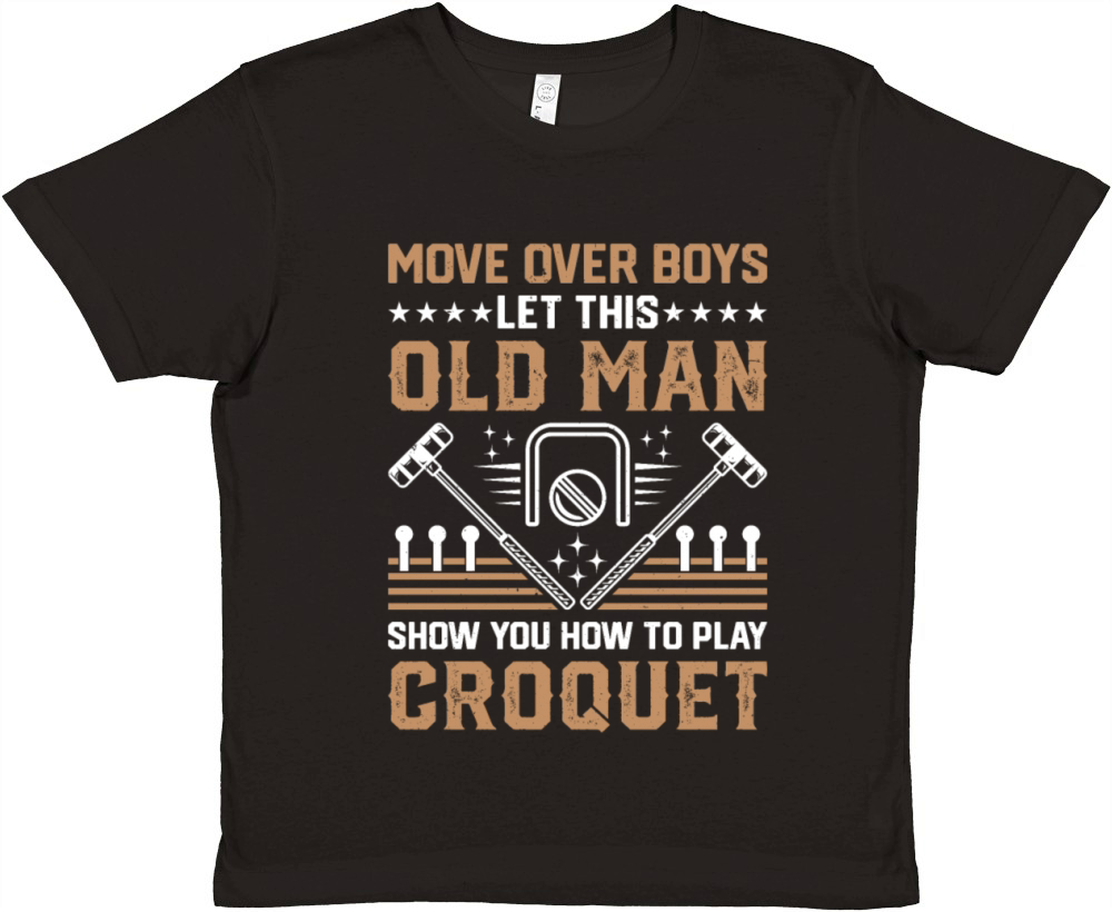 Croquet - Let This Old Man Show You How To Play Cr Premium Kids Crewneck T-shirt