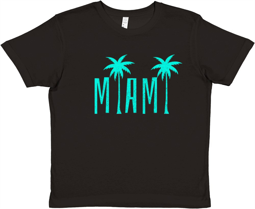 Miami Beach Florida Retro Vintage Premium Kids Crewneck T-shirt