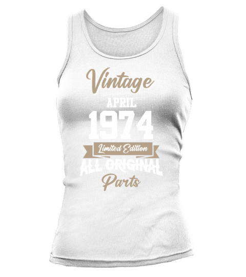 April 1974 Vintage Birthday Present Tank top Woman
