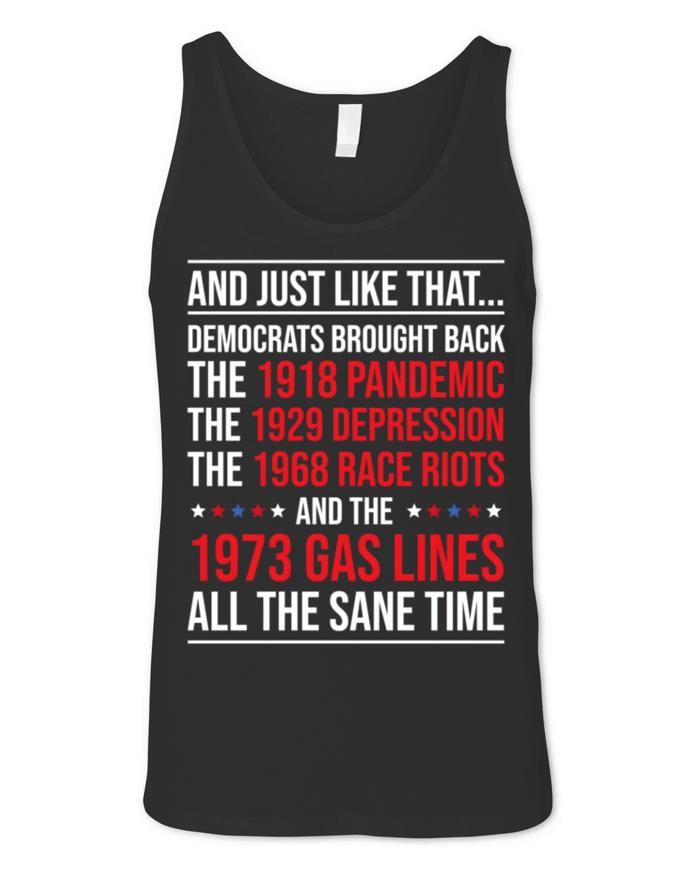 And Just Like T Democrats Brought Back All Disaste Unisex Jersey Tank
