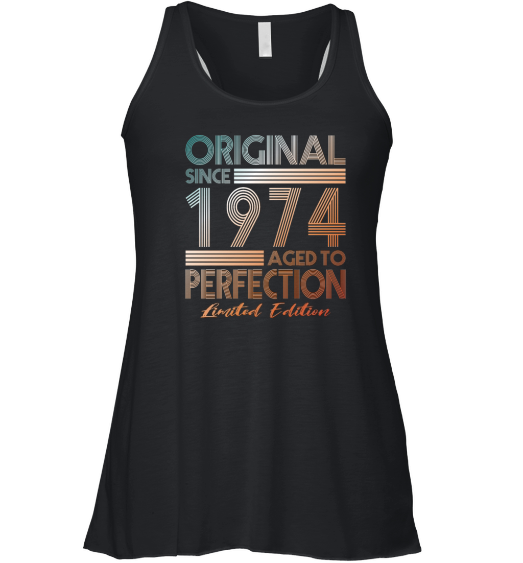 50th birthday vintage 1974 original since 1974 Women's Flowy Tank Top