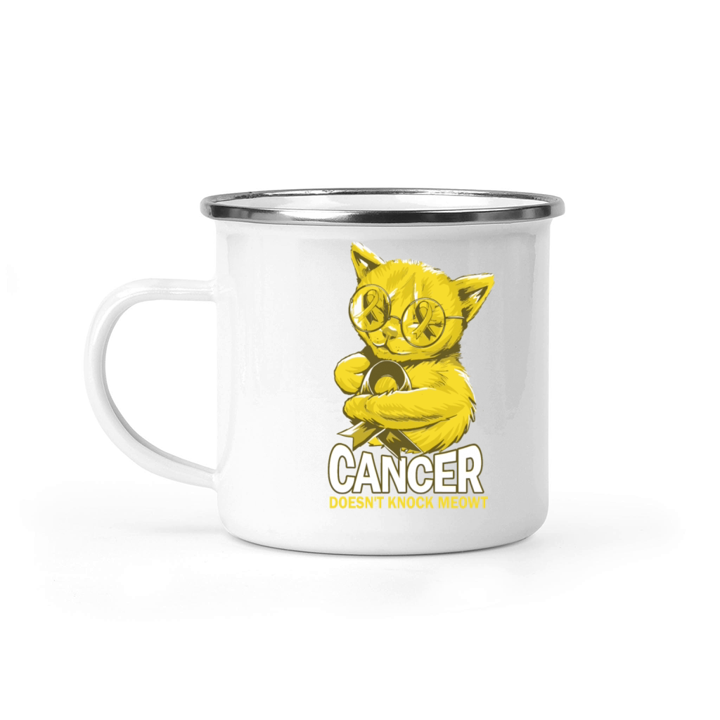 Cancer Doesnt Knock Sarcoma Bone Cancer Camping Mug