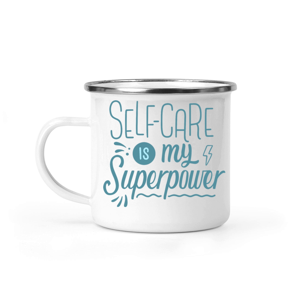 SELFCARE IS MY SUPERPOWER Camping Mug